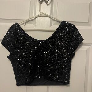 Medium, Bling Black Express Croptop